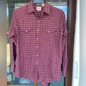 Ely‎ Cattleman Pearl snap plaid shirt. men’s Large